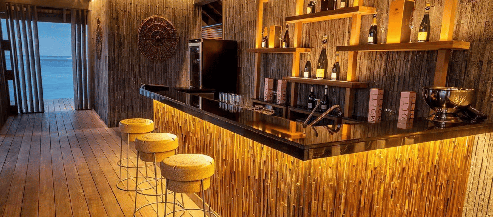 Champagne Pavilion · Sunset · canapés