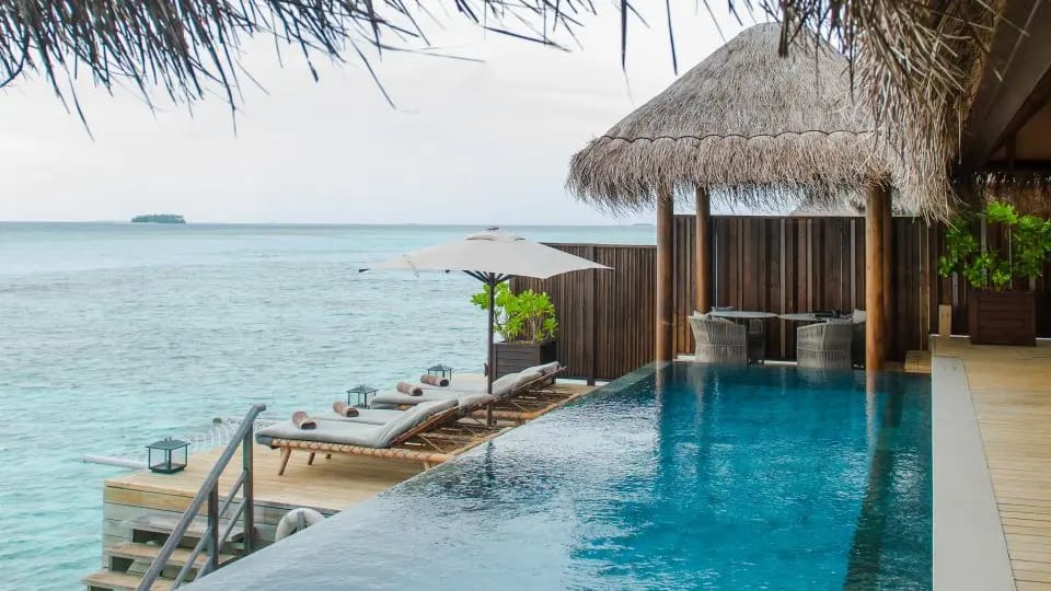 Two Bedroom Water Villa with Pool · Two bedrooms · 145 m² interior · 2 villas