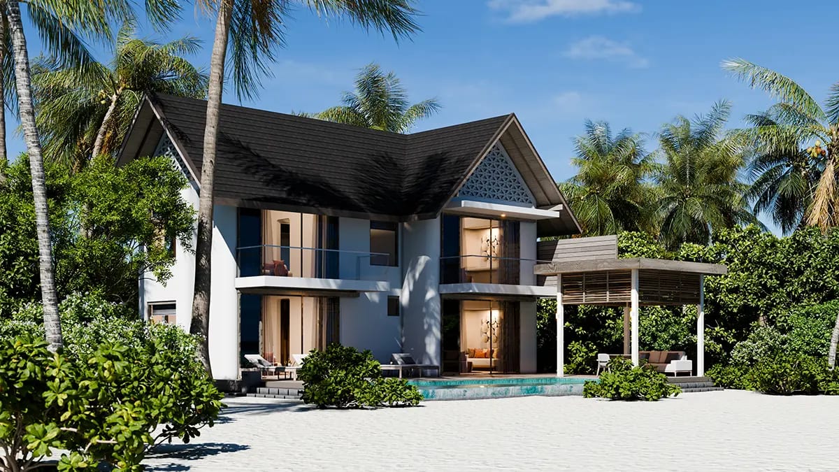 Three-Bedroom Beach Suite · the scale