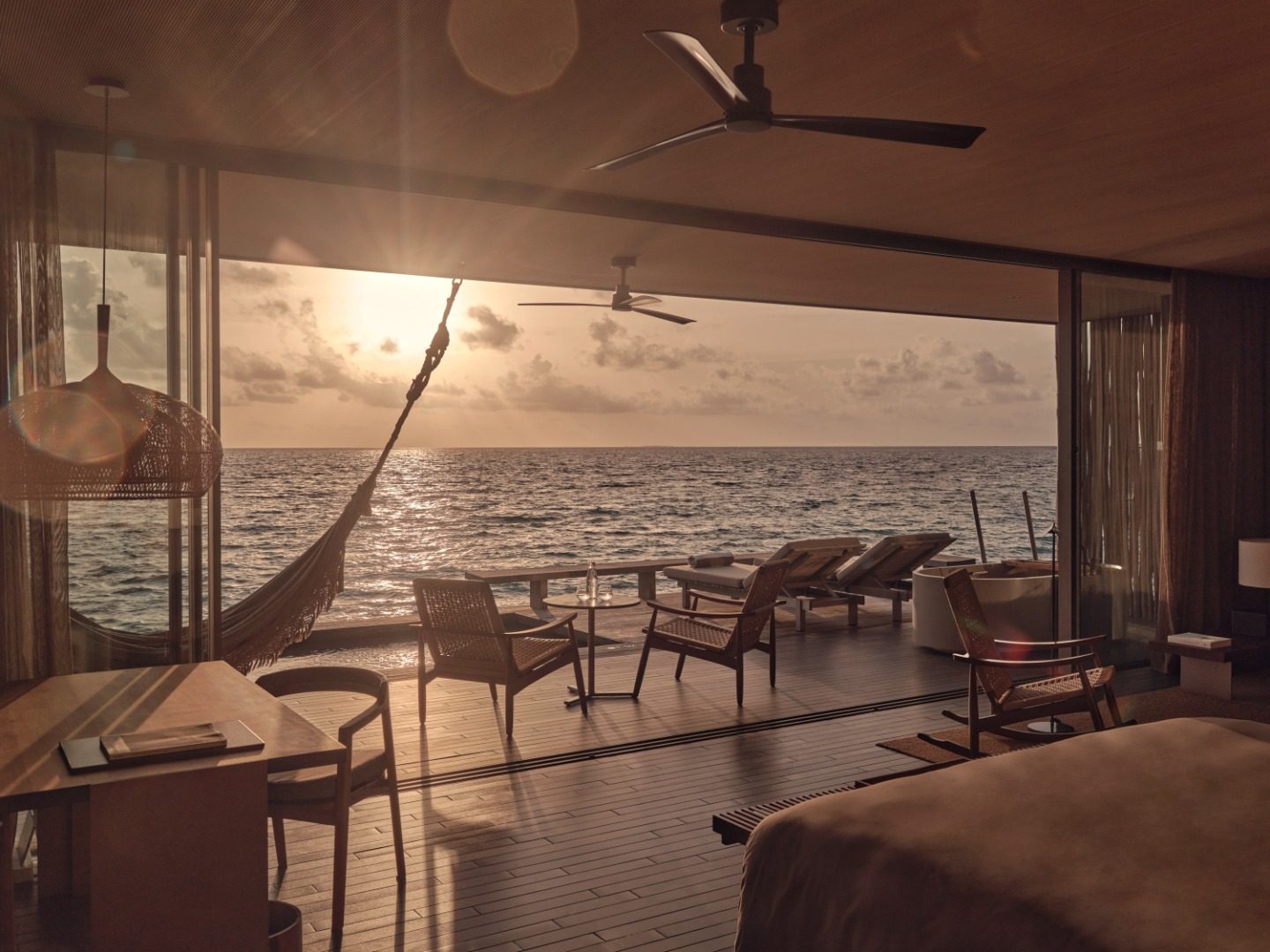 Sunset water pool villa