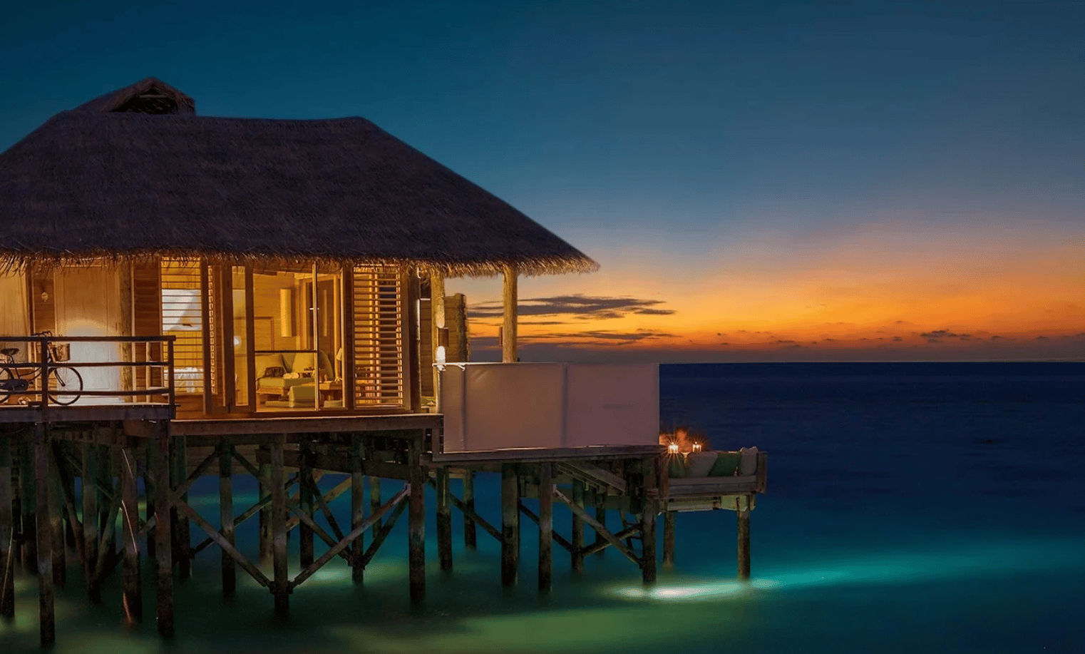 Sunset Laamu Water Villa with Pool · One bedroom · sunset plus plunge
